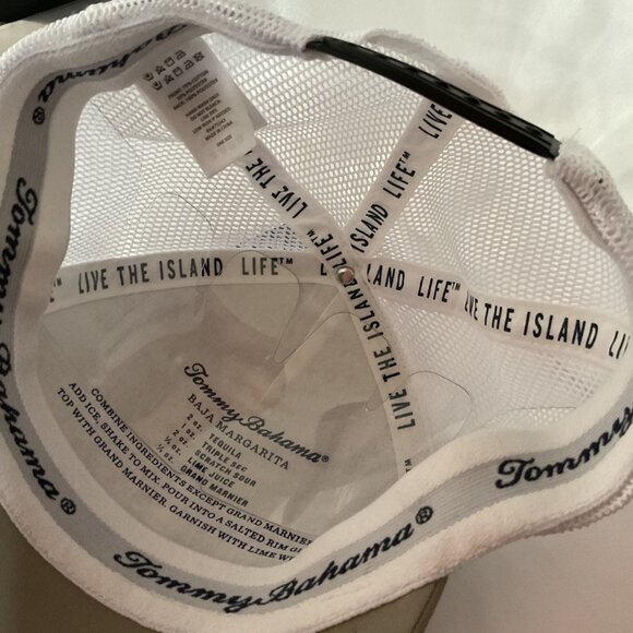 Tommy Bahama Mens Olive & White Mesh Trucker Hat With Marlin Logo Adjustable Fit - Picture 5 of 6